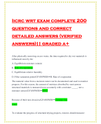 Iicrc wrt exam complete 200 questions and correct detailed answers (verified answers)|| graded a+