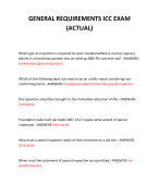 GENERAL REQUIREMENTS ICC EXAM (ACTUAL)  2024 QUESTIONS AND ANSWERS
