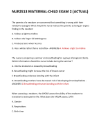 NUR2513 MATERNAL-CHILD EXAM 2 (ACTUAL) 2024 QUESTIONS AND ANSWERS