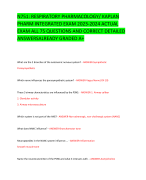 N751: RESPIRATORY PHARMACOLOGY/ KAPLAN  PHARM INTEGRATED EXAM 2023-2024 ACTUAL  EXAM ALL 75 QUESTIONS AND CORRECT DETAILED  ANSWERSALREADY GRADED A+