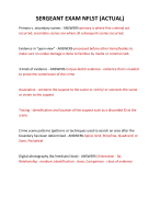 SERGEANT EXAM NFLST (ACTUAL) 2024 QUESTIONS AND ANSWERS