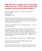 PRN 1032 CCC1: Chapter 16 & 17 Exam 2024  | PRN 1032 CCC 1 Exam Update Latest 2024  Questions and Correct Answers Rated A+ | Verified PRN 1032 CCC1 Exam 2024 Quiz with Accurate Solutions Aranking andpass'