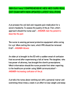 NGN Exit hesi/ COMPREHENSIVE HESI MED SURG REAL  EXIT EXAM WITH NGN UPDATED LATEST SOLUTIONS A pt presses the call bell and requests pain medication for a  severe headache. To assess the quality of the pt. Pain, which  approach should the nurse use? - ANSWER-Ask the patient to  describe the pain