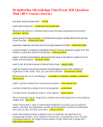 Straighterline Microbiology Final Exam 2024 Questions With 101