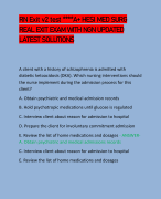 RN Exit v2 test ****A+ HESI MED SURG  REAL EXIT EXAM WITH NGN UPDATED  LATEST SOLUTIONS A client with a history of schizophrenia is admitted with  diabetic ketoacidosis (DKA). Which nursing interventions should  the nurse implement during the admission pr