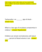 ENPC EXAM LATEST 2023-2024 ACTUAL QUESTIONS  WITH CORRECT DETAILED ANSWERS (RANKED) ALREADY  GRADED A+ Tachycardia = an _______ sign of shock - answer-Early