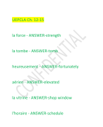 UEPCLA Ch. 12-15 la force - ANSWER-strength la tombe - ANSWER-tomb heureusement - ANSWER-fortunately aérien - ANSWER-elevated la vitrine - ANSWER-shop window l'horaire - ANSWER-schedule