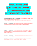 NR547 Week 8 EXAM QUESTIONS AND CORRECT DETAILED ANSWERS 2024 LATEST ALREADY GRADED A +