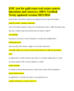 Gold Coast Reel Estate Exams| All bundled together as A PACKAGE DEAL| Questions and Answers, 100% Correct| Everything you need to Ace Gold Coast Real Estate Exams| Latest Update