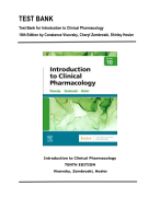 Test Bank For Introduction to Clinical Pharmacology, 10th Edition, Constance G Visovsky, Cheryl H. Zambroski, Shirley M. Hosler, 9780323755351