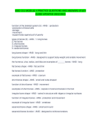 BIOD 151 MODULE 4 PRACTICE QUESTIONS AND ANSWERS STUDY  GUIDE UPDATED 2022/2023