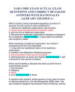 NAB CORE EXAM ACTUAL EXAM QUESTIONS AND CORRECT DETAILED  ANSWERS WITH RATIONALES  |ALREADY GRADED A+