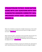 STRAIGHTERLINE PHYSICS  EXAM (ACTUAL EXAM) WITH 150+ QUESTIONS WITH VERY ELABORATED ANSWERS CORRECTRY WELL ORGANIZED LATEST 2024 – 2025 ALREADY GRADED A+    