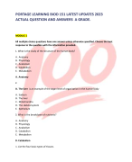 PORTAGE LEARNING BIOD 151 LATEST UPDATES 2023  ACTUAL QUESTION AND ANSWERS A GRADE. MODULE 1 All multiple choice questions have one answer unless otherwise specified. Choose the best  response to the question with the information provided. 1. What is the 