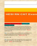 Cat Exam 1-Hesi Exit 2023-2024 /Questions With Complete Solutions 