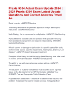 Praxis 5354 Actual Exam Update 2024 | 2024 Praxis 5354 Exam Latest Update Questions and Correct Answers Rated  A+ | Verified Praxis 5354 ActualExam 2024-2025 Quiz with Accurate Solutions Aranking Allpassl'