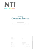 Vooropdracht Communiceren NTI