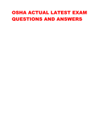 OSHA ACTUAL LATEST EXAM  QUESTIONS AND ANSWERS