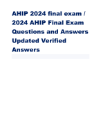 AHIP 2024 final exam /  2024 AHIP Final Exam  Questions and Answers  Updated Verified  Answers Mr. Garrett has just entered his MA Initial Coverage Election  Period (ICEP). What action could you help him take during  this time? - CORRECT ANSWER-He will ha