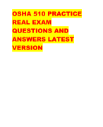 OSHA 510 PRACTICE  REAL EXAM  QUESTIONS AND  ANSWERS LATEST  VERSION