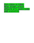 2024 OSHA 30 FINAL  REAL EXAM LATEST  UPDATE WTH QUESTIONS  AND ANSWERS