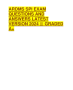ARDMS SPI EXAM  QUESTIONS AND  ANSWERS LATEST  VERSION 2024 ||| GRADED  A