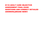 D118 ADULT CARE OBJECTIVE  ASSESSMENT FINAL EXAM  QUESTIONS AND CORRECT DETAILED  ANSWERS|||BRAND NEW!!!