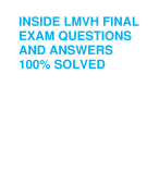 INSIDE LMVH FINAL  EXAM QUESTIONS  AND ANSWERS  100% SOLVED