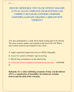 HESI RN MEDSURGE TEST BANK NEWEST 2024-2025  ACTUAL EXAM COMPLETE 220 QUESTIONS AND  CORRECT DETAILED ANSWERS (VERIFIED  ANSWERS) |ALREADY GRADED A+||BRAND NEW  VERSION!!