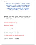 WGU D118 ADULT PRIMARY CARE OBJECTIVE  ASSESSMENT FINAL EXAM NEWEST 2024-2025  COMPLETE 200 QUESTIONS AND CORRECT  DETAILED ANSWERS (VERIFIED ANSWERS) |ALREADY GRADED A+||BRAND NEW!