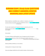 NUR4590 EXAM 1 Study Guide QUESTIONS AND CORRECT ANSWERS (VERIFIED ANSWERS) 2024 LATEST UPDATE