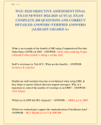 WGU D220 OBJECTIVE ASSESSMENT FINAL  EXAM NEWEST 2024-2025 ACTUAL EXAM  COMPLETE 200 QUESTIONS AND CORRECT  DETAILED ANSWERS (VERIFIED ANSWERS) |ALREADY GRADED A+