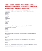 CCFT Exam Update 2024-2025 | CCFT  Actual Exam Latest 2024-2025 Questions  and Correct Answers Rated A+ | Verified CCFT ExamUpdate 2024-2025 Quiz with Accurate Solutions Aranking Allpassln'