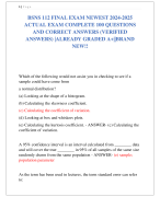 BSNS 112 FINAL EXAM NEWEST 2024-2025  ACTUAL EXAM COMPLETE 100 QUESTIONS  AND CORRECT ANSWERS (VERIFIED  ANSWERS) |ALREADY GRADED A+||BRAND  NEW!!