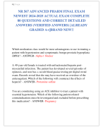 NR 567 ADVANCED PHARM FINAL EXAM  NEWEST 2024-2025 ACTUAL EXAM COMPLETE  80 QUESTIONS AND CORRECT DETAILED  ANSWERS (VERIFIED ANSWERS) |ALREADY  GRADED A+||BRAND NEW!!