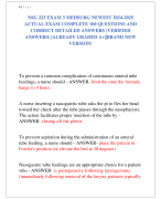 NSG 223 EXAM 3 MEDSURG NEWEST 2024-2025  ACTUAL EXAM COMPLETE 100 QUESTIONS AND  CORRECT DETAILED ANSWERS (VERIFIED  ANSWERS) |ALREADY GRADED A+||BRAND NEW  VERSION!