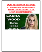 LAURA WOOD I HUMAN CASE STUDY 41Y/O REASONFOR ENCOUNTER WELL WOMAN EVALUATION LATESTCASE REVIEW BY EXPERT FEEDBACK.
