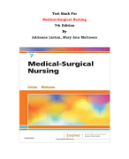 Test Bank For Medical-Surgical Nursing  7th Edition By Adrianne Linton, Mary Ann Matteson |All Chapters, Complete Q & A, Latest 2024|