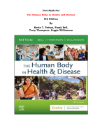 Test Bank For The Human Body in Health and Disease 8th Edition By Kevin T. Patton, Frank Bell,  Terry Thompson, Peggie Williamson |All Chapters, Complete Q & A, Latest 2024|