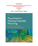 Test Bank For Psychiatric Mental Health Nursing: Concepts of Care in Evidence-Based Practice 9th Edition By Mary C. Townsend, Karyn I. Morgan |All Chapters, Complete Q & A, Latest 2024|
