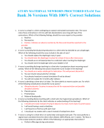 ATI RN MATERNAL NEWBORN PROCTORED EXAM Test Bank 36 Versions With 100% Correct Solutions