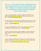 ATI NUTRITION PROCTORED RETAKE  EXAM 2023 ACTUAL WITH ALL EXAM QUESTIONS AND  100% CORRECT ANSWERS ALREADY GRADED  A+/ NUTRITION ATI RETAKE 2023 VERSION  (NEW UPDATE 2024)