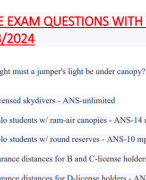 USPA C License Study Guide Questions With  Verified Answers