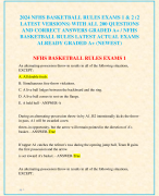 2024 NFHS BASKETBALL RULES EXAMS 1 & 2 (2  LATEST VERSIONS) WITH ALL 200 QUESTIONS  AND CORRECT ANSWERS GRADED A+ / NFHS  BASKETBALL RULES LATEST ACTUAL EXAMS ALREADY GRADED A+ (NEWEST)