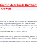 USPA D LICENSE EXAM QUESTIONS WITH VERIFIED  ANSWERS 2023/2024