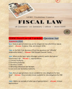 CDFM: Fiscal Law (all 3 modules) /Questions And Answers (A+)
