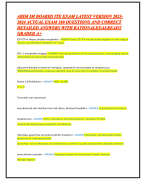 ACHPN REAL EXAM QUESTIONS AND CORRECT ANSWERS GRADED A+ 