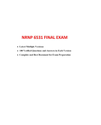 NRNP 6531 Final Exam (Multiple Versions 2023