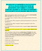 2024 HESI RN LEADERSHIP & MANAGEMENT  ACTUAL EXAM COMPLETE WITH 160  QUESTIONS AND CORRECT ANSWERS  ALREADY GRADED A+/ RN HESI LEADERSHIP /  MANAGEMENT EXAM 2024/2025 (BRAND NEW!!)