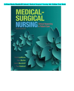 Test Bank For MedicalSurgical Nursing, Cli nical Reasoning 6th Edition By LeMone Burke